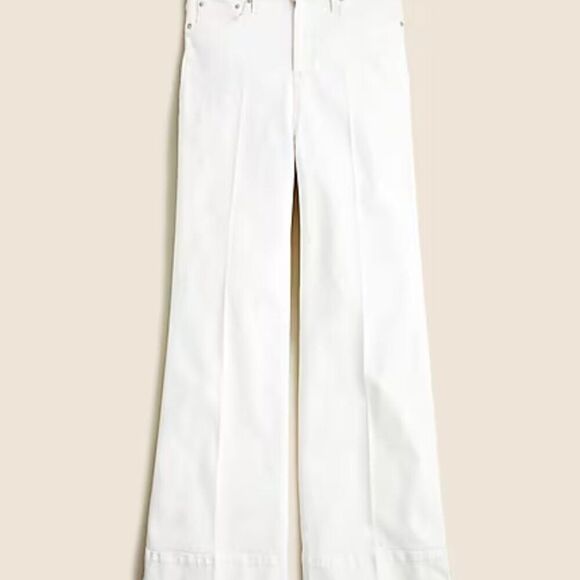 J. Crew BM338 Wide-leg denim trouser in white size 32 NWT - Picture 3 of 13